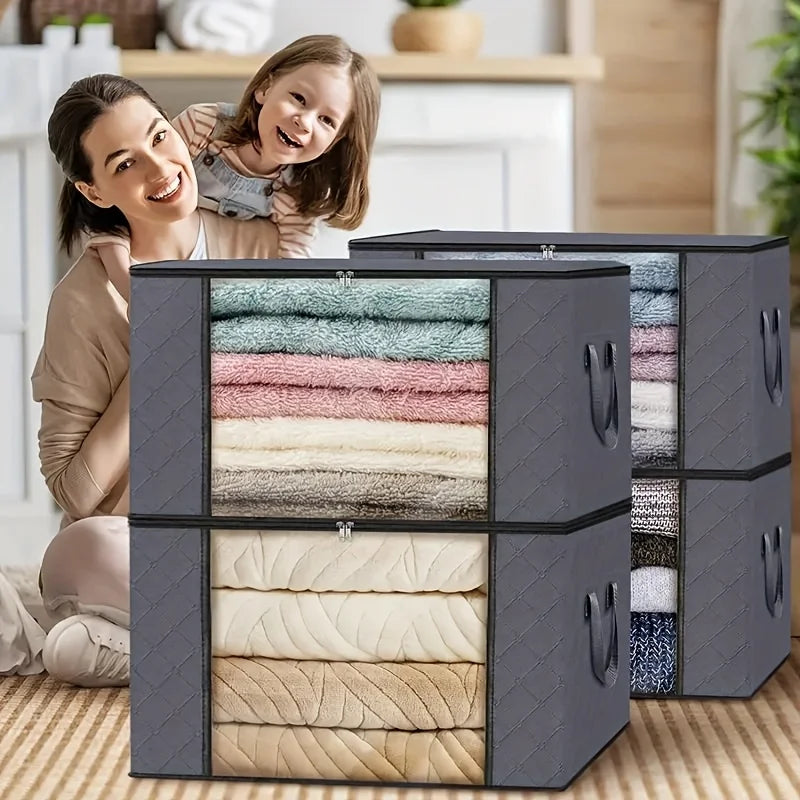 3 Large Capacity Storage Bags for Quilts and Clothes, Moving Packing Bags, Essential Clothes Storage Boxes