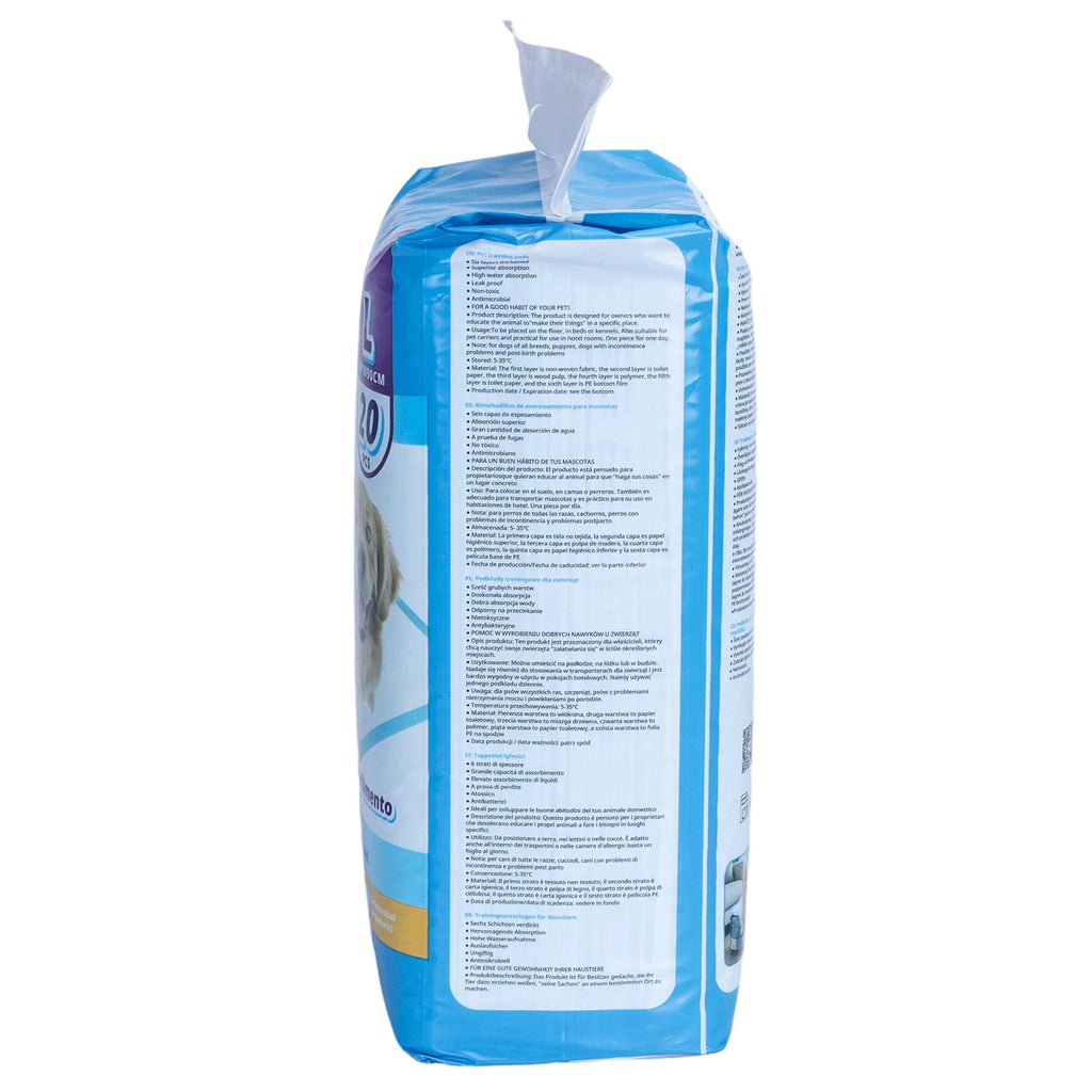 Nobleza Welpen-Trainingsunterlagen 60x90 cm, 20 Stück, hochsaugfähig, auslaufsicher, Weiß/Blau