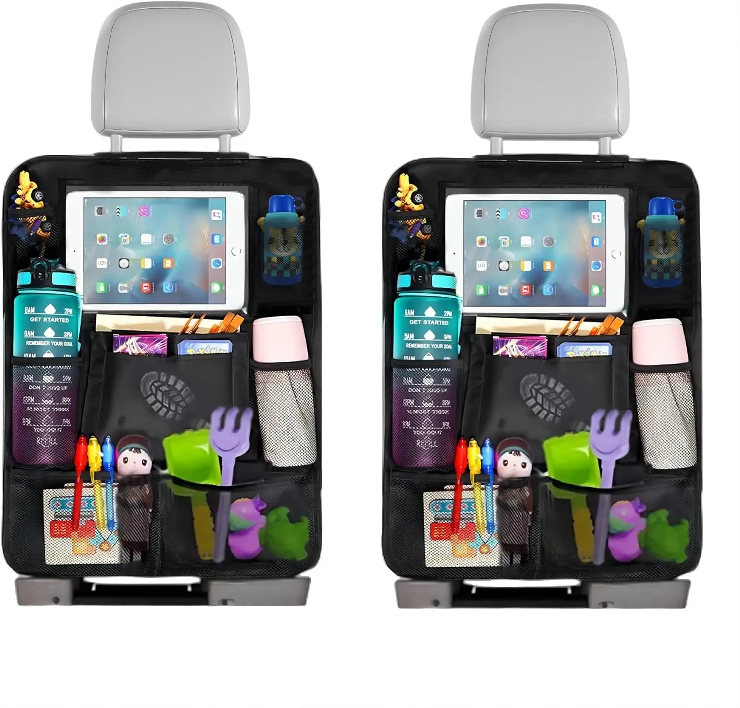 2er Set Auto Rücksitz Organizer – Multifunktionale Tasche für Innenraum Aufbewahrung