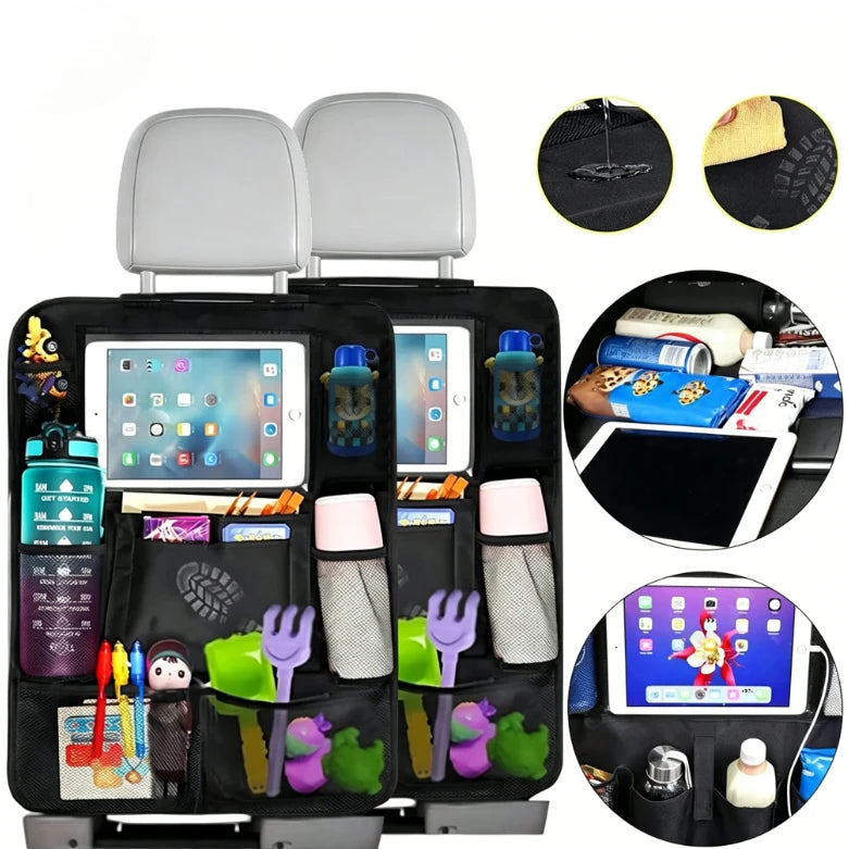 2er Set Auto Rücksitz Organizer – Multifunktionale Tasche für Innenraum Aufbewahrung
