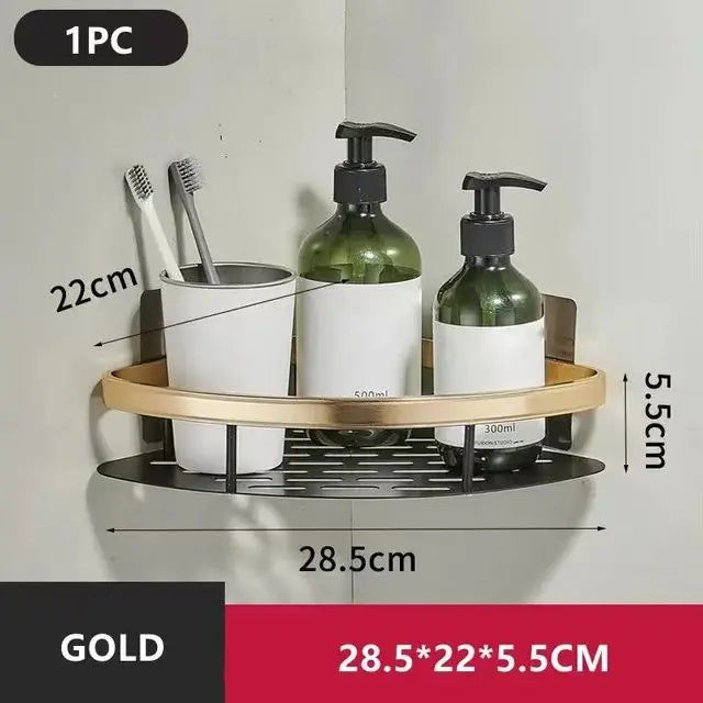 Bohrfreies Wand-Badregal – Aluminium Ablage für Dusche, Bad und Küche