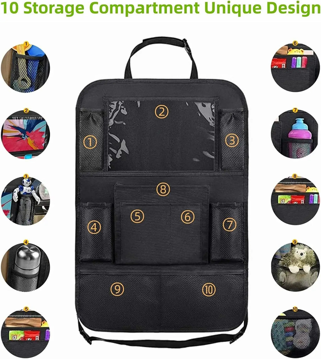 2er Set Auto Rücksitz Organizer – Multifunktionale Tasche für Innenraum Aufbewahrung