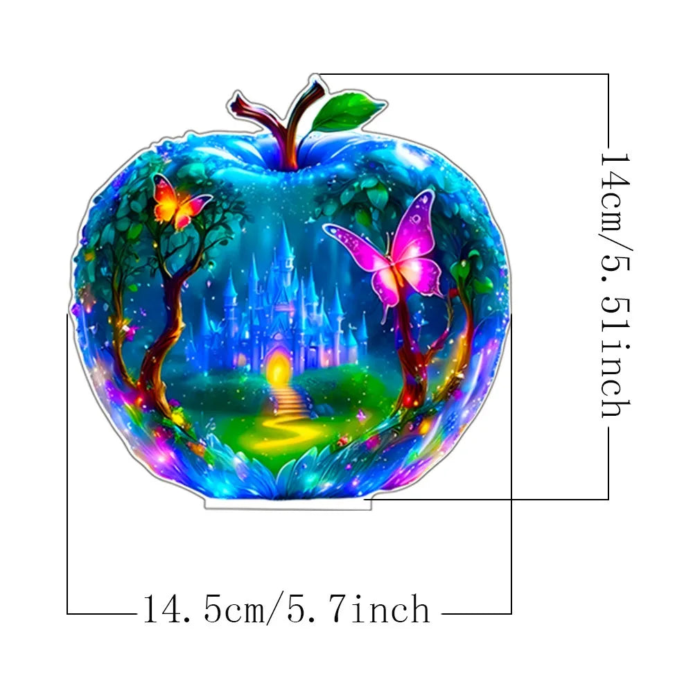 Kristall-Apfel-Figur Briefbeschwerer – Deko-Skulptur aus Acryl für Zuhause & Büro