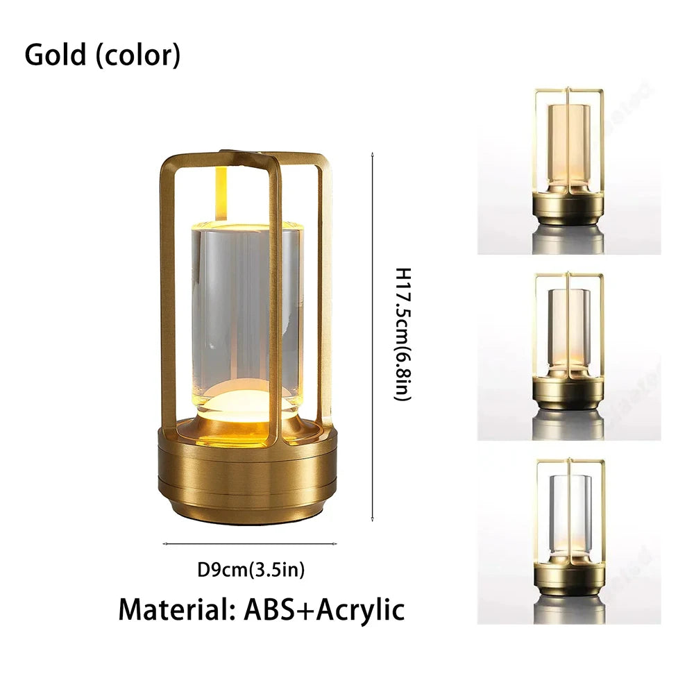 Kabellose Akku-Tischlampe mit Touch-Sensor – LED-Nachtlicht zum Lesen