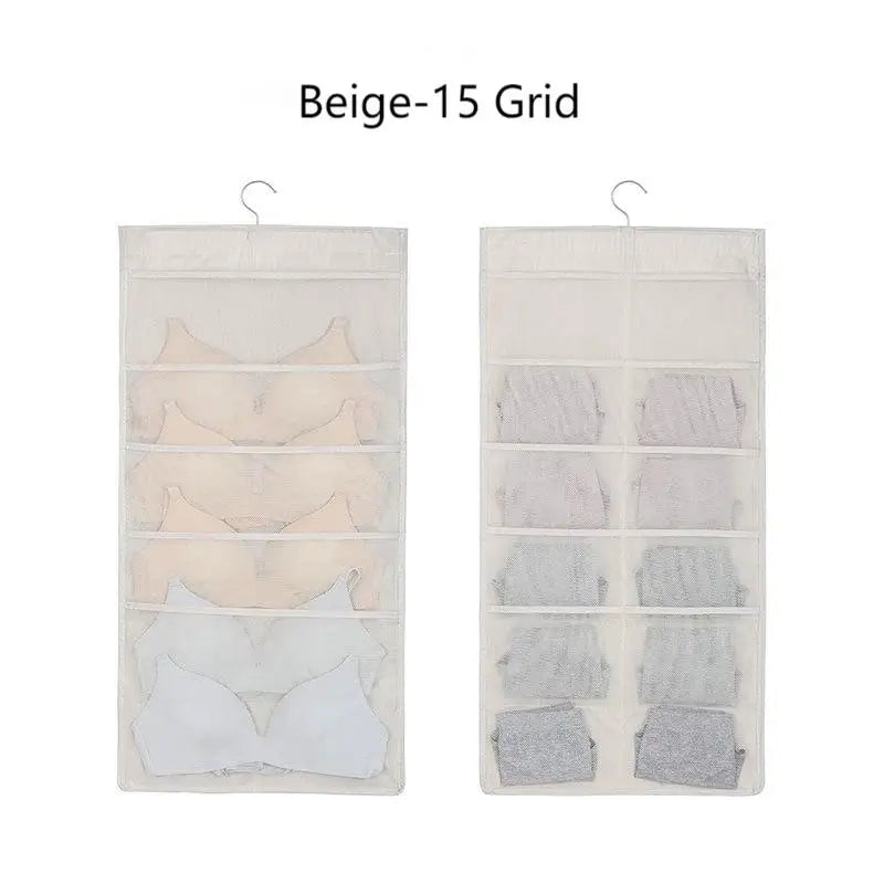 Hänge-Organizer aus Vlies, doppelseitig, für Socken, BH & Unterwäsche