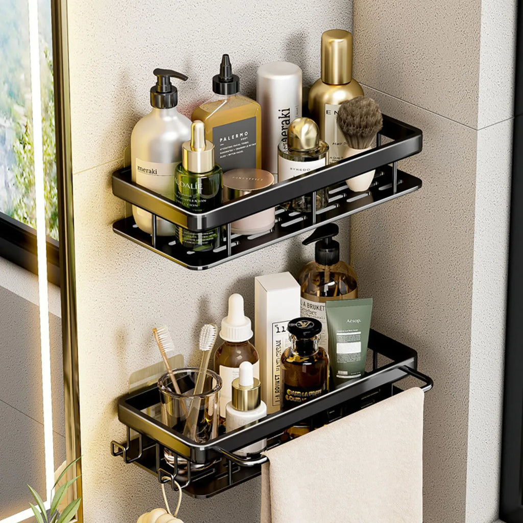Bohrfreies Wand-Badregal – Aluminium Ablage für Dusche, Bad und Küche