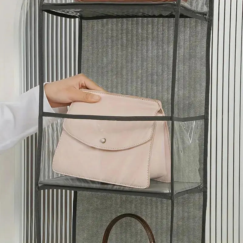 4/6 Layer Hanging Organizer Behind The Door Storage Bags For Clothes Miscellaneous Closet Bedroom Dorm Storage Hanger Rack