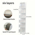 4/6 Layer Hanging Organizer Behind The Door Storage Bags For Clothes Miscellaneous Closet Bedroom Dorm Storage Hanger Rack
