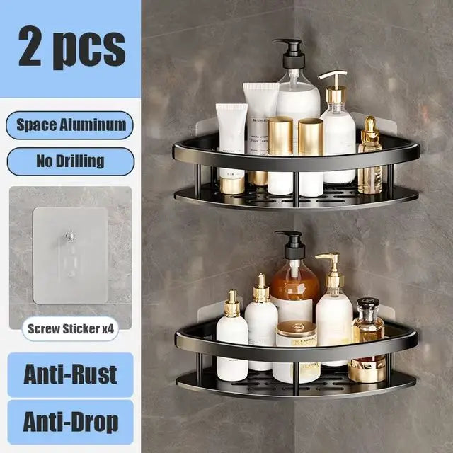Bohrfreies Wand-Badregal – Aluminium Ablage für Dusche, Bad und Küche