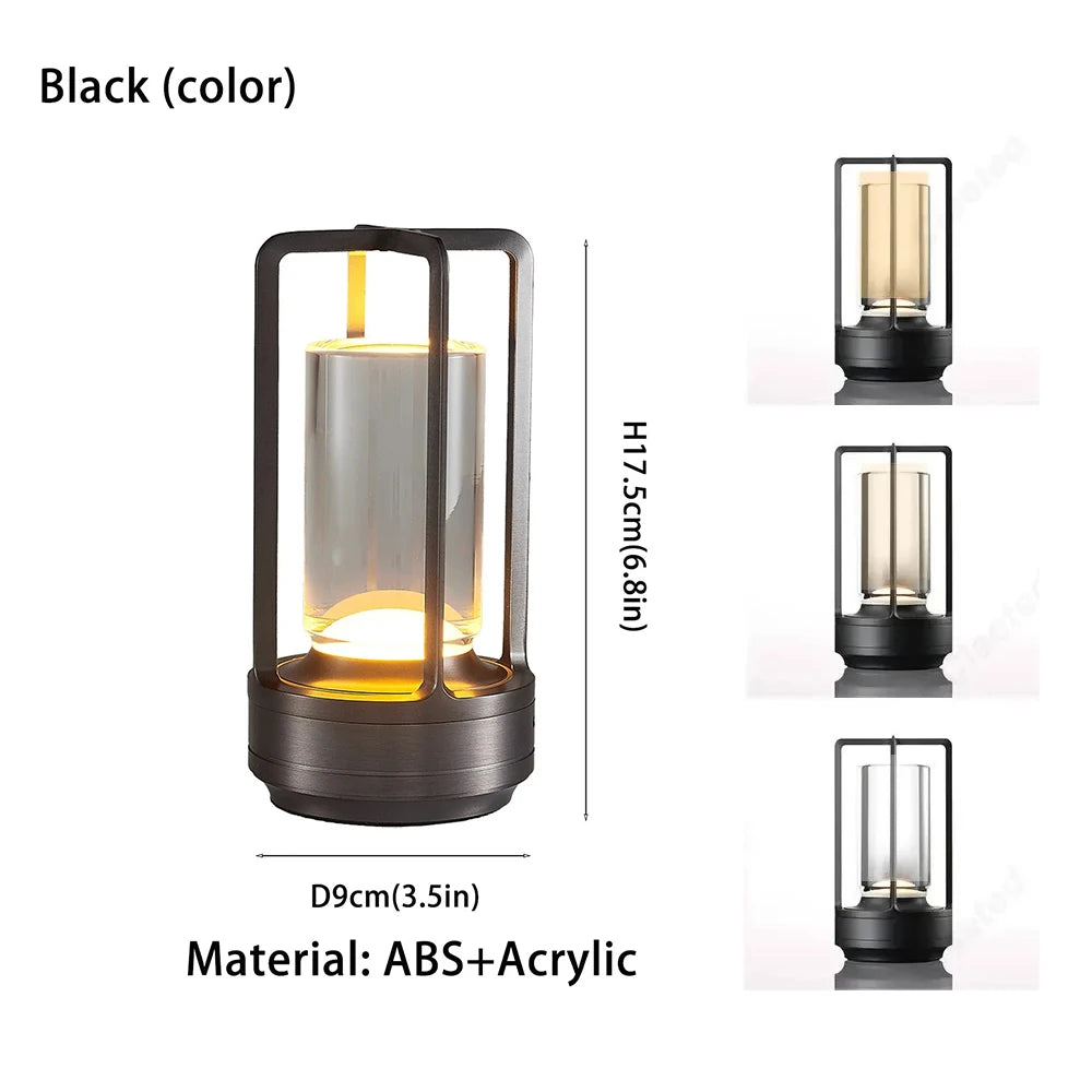 Kabellose Akku-Tischlampe mit Touch-Sensor – LED-Nachtlicht zum Lesen