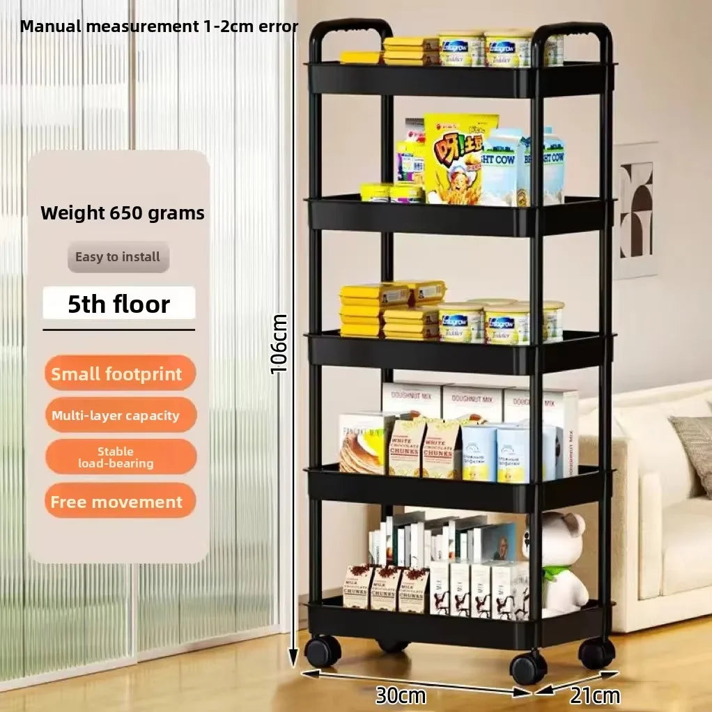 5-stöckiger Rollwagen – Multifunktionaler Organizer für Küche, Bad & Wohnzimmer